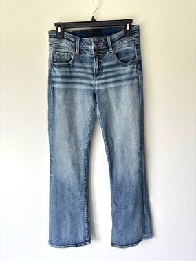 Buckle Black Bootcut Medium Wash Denim Jeans Western